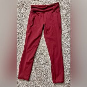 Lululemon Rust Color Leggings Tights Running Workout Athletic 6